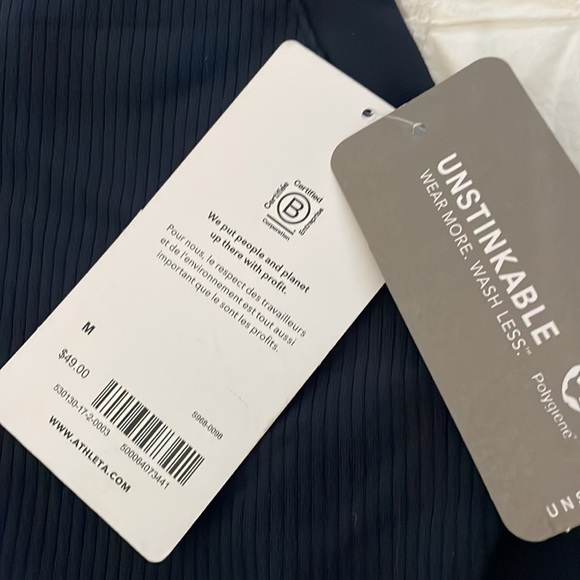 Athleta Renew Racerback Tank New Size M Navy - Picture 5 of 7